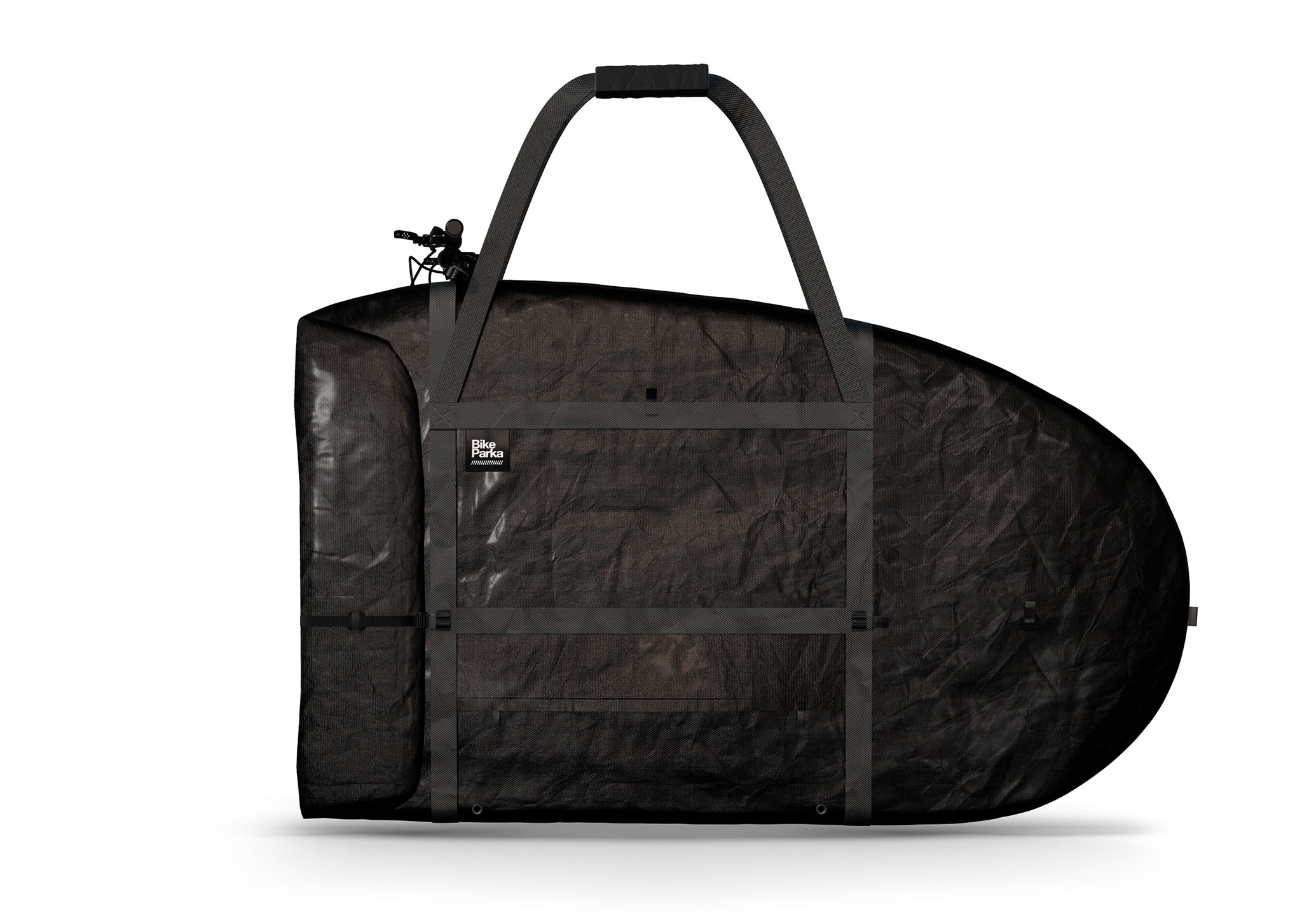 RoughSac bike bag by BikeParka – adjustable fit for muddy bikes and transport